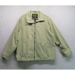 Eddie Bauer Jacket Mens Size Extra Large Green Lightweight Zip Front Mesh Lining